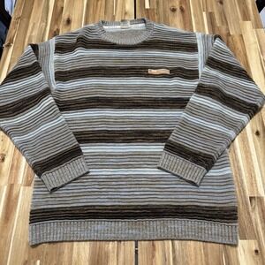 Vintage Southpole Sweater Mens XL Chunky Knit Crewneck Colorful Grunge Y2K *‎